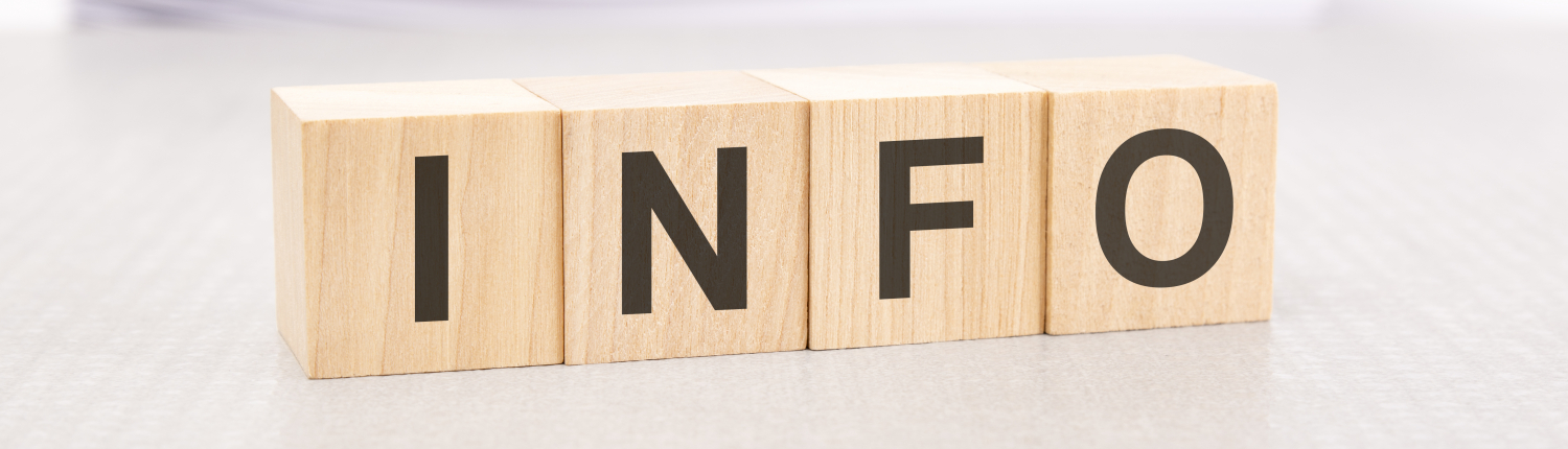 info word written on wood cubes with white background